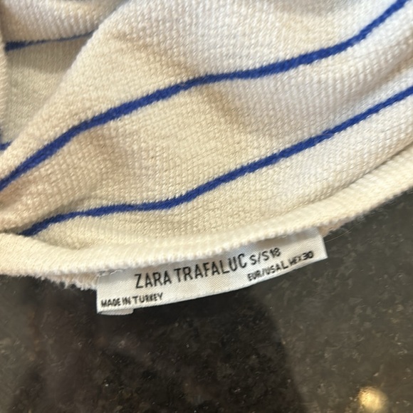 ZARA Striped Sweater with Tassle Fringe Sleeve Detailing - Picture 4 of 4